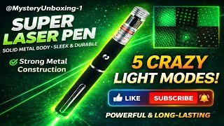 Super Laser Pen Unboxing 😱 | 5 Crazy Light Modes #greenlaser #laser_gadgets #viral2026