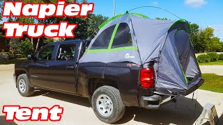 Napier Backroadz Truck tent  Full Setup  2015 Silverado with BedRug bedliner  ultramarathon base?