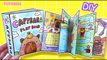(Tutorial) Capybara Squishy Book DIY #gamebook #paperdiy #quietbook