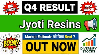 Jyoti Resins Q4 Results 2026 | Jyoti Resins share latest news | Jyoti Resins Results Today