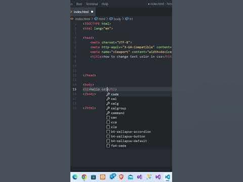 HOW TO CHANGE TEXT COLOR IN CSS #html #css #text #color #change #shorts ...