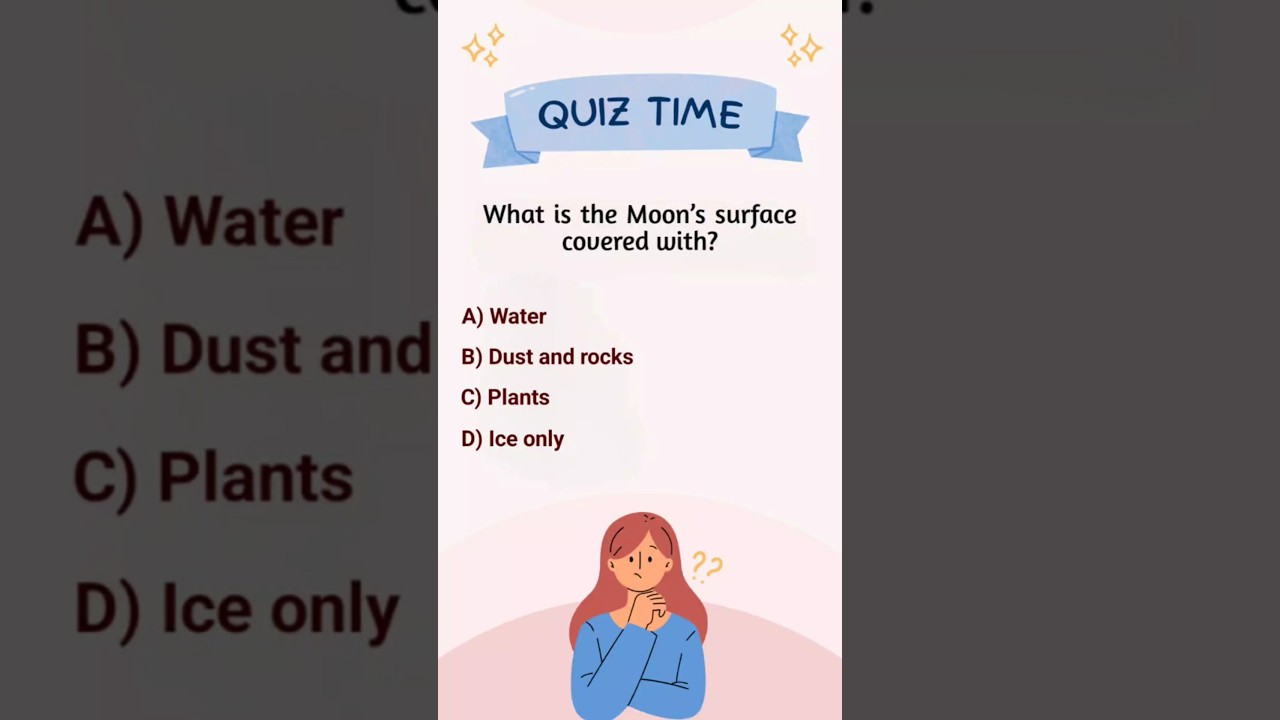 What is the Moon’s surface covered with ? | GK Quiz Shorts | 