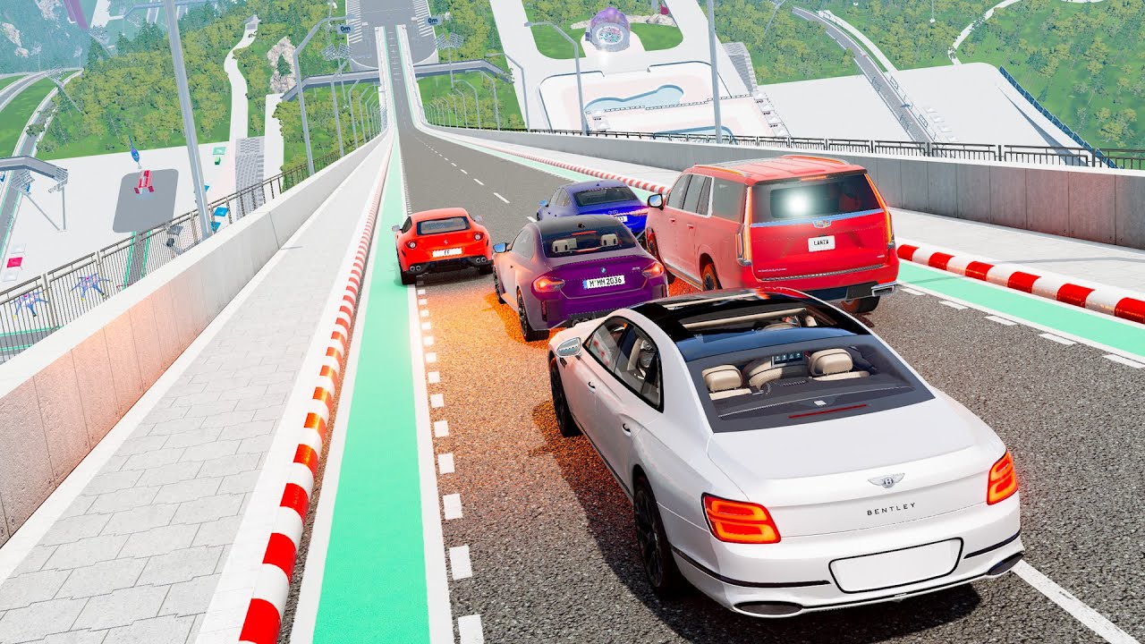 Big Ramp Jumps with Real Car Mods - BeamNG Drive Crashes | DestructionNation vol.7