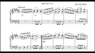 J S Bach French Suite 6 in E major BWV 817 Minuet