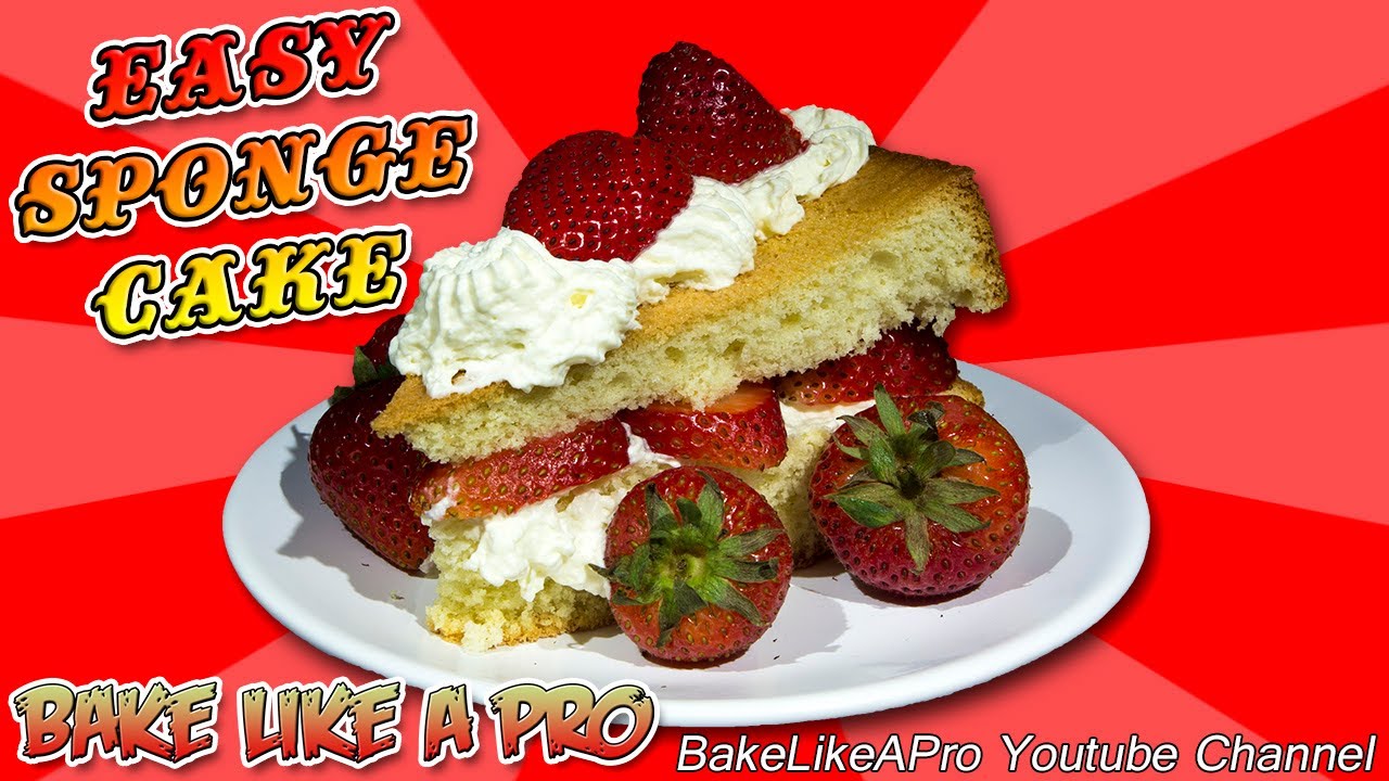 Easy Sponge Cake Recipe ! / Strawberry Shortcake Recipe YouTube