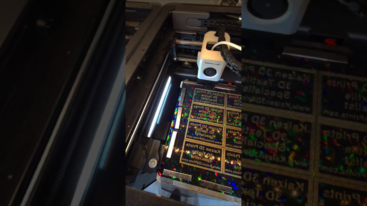 The process of 3D printing business cards on fabric