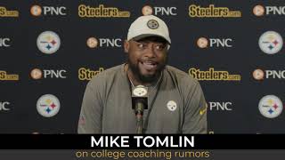 Steelers' Mike Tomlin shuts down questions of college coaching rumors