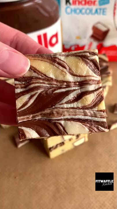 Kinder And Nutella Blondies! Recipe tutorial #Shorts