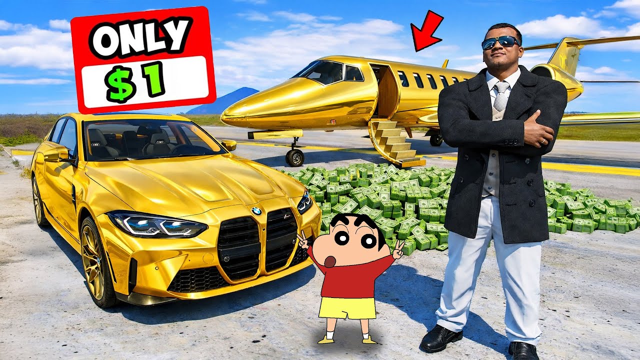 ফ্রাঙ্কলিন হয়ে গেল কোটিপতি | Shinchan Chop Gta V game