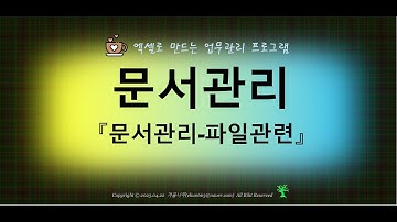 [Excel VBA] Document Management / 문서관리 - 파일관련