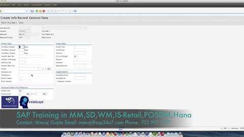 Creating SAP Purchasing Info Records
