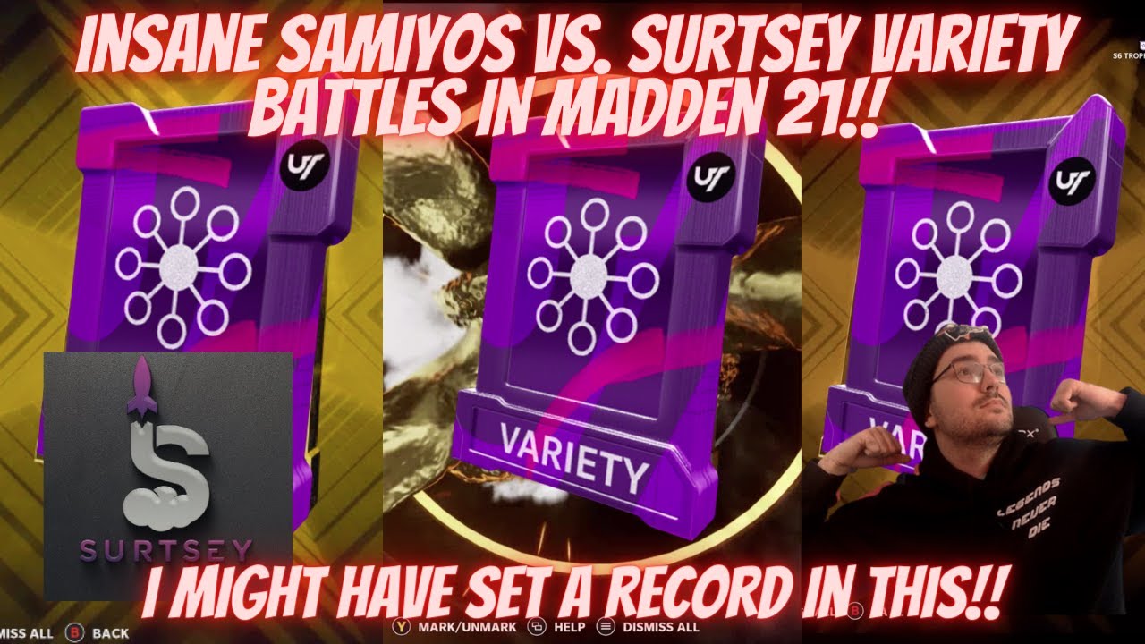 CRAZY SAMIYOS VS. SURTSEY VARIETY BATTLES IN MADDEN 21!! I THINK I BROKE A RECORD WITH THESE PULLS!!