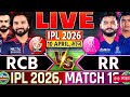 Live: RCB vs RR 16th T20 IPL 2026 | Live cricket Match Today | Rajasthan vs Bengaluru Live Score