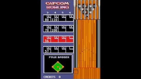 Capcom Bowling Arcade Gameplay Sample 1cc