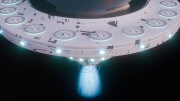Futuristic UFO Animation – Blender Procedural Sci-Fi Render