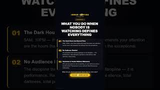 Win the Night, Win Your Life — The Power of Dark Hours Discipline
