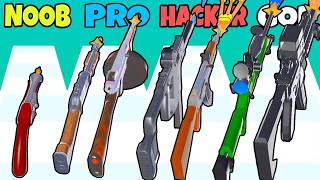 NOOB vs PRO vs HACKER vs GOD in Gun Evolution screenshot 4