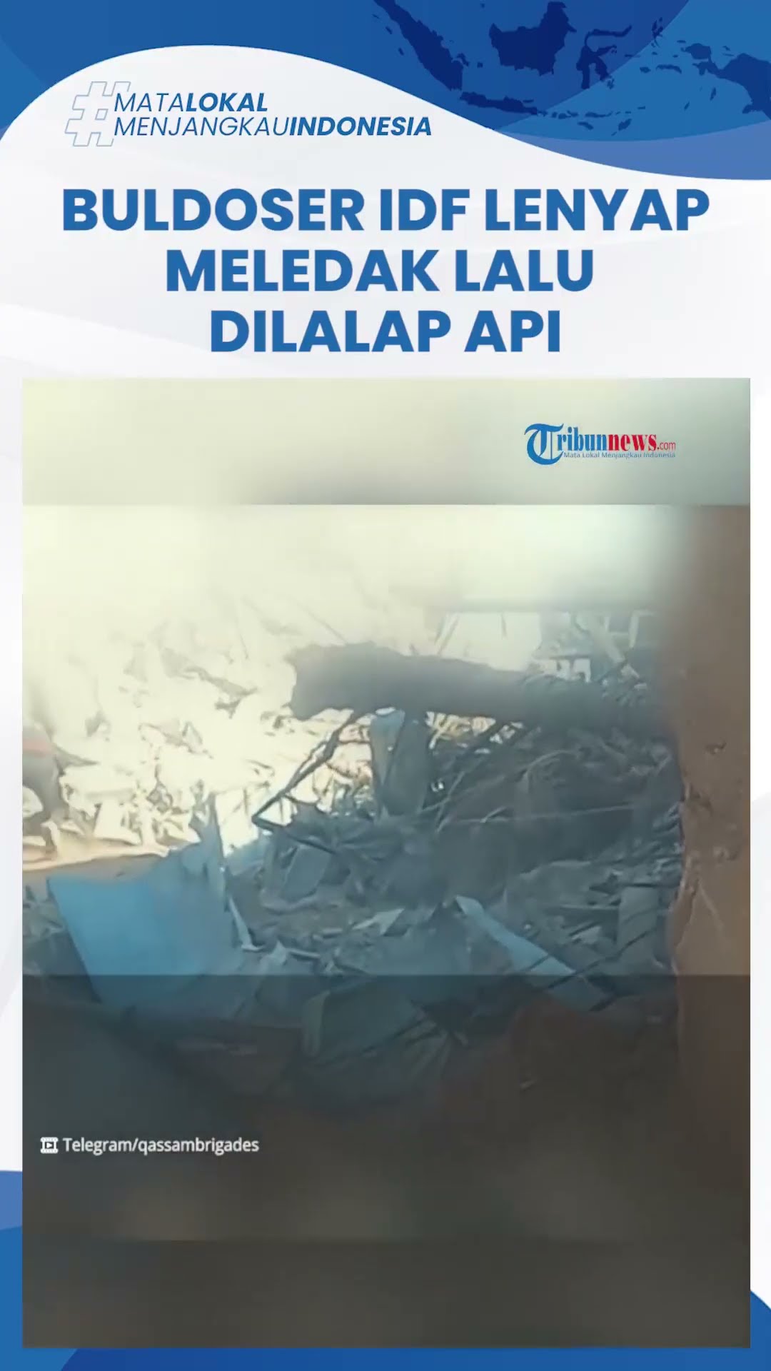 Detik-detik Al-Qassam Intai Buldoser \u0026 Tank IDF lalu Diledakkan, Kendaraan Israel Lenyap dalam Api