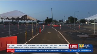Kern County Fairgrounds begins drive-through vaccine clinic