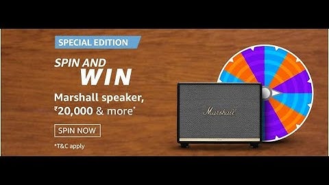 Amazon Special Edition Spin And Win Quiz Answers 11th March 2021: Win Marshall Speaker & 20,000 Rs