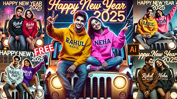 Instagram Viral Happy New year Wala AI Photo Editing| New Year 2025 Editing| Bing image creator