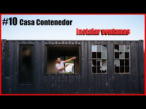 Casa contenedor  ⭐[Como colocar VENTANAS] ACCIDENTE!🚫
