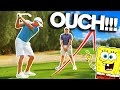 SpongeBob Golf Challenge VS @Zac Radford! *214 Feet Below Sea Level*