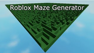 Roblox Maze Generating Algorithm (Info in desc)