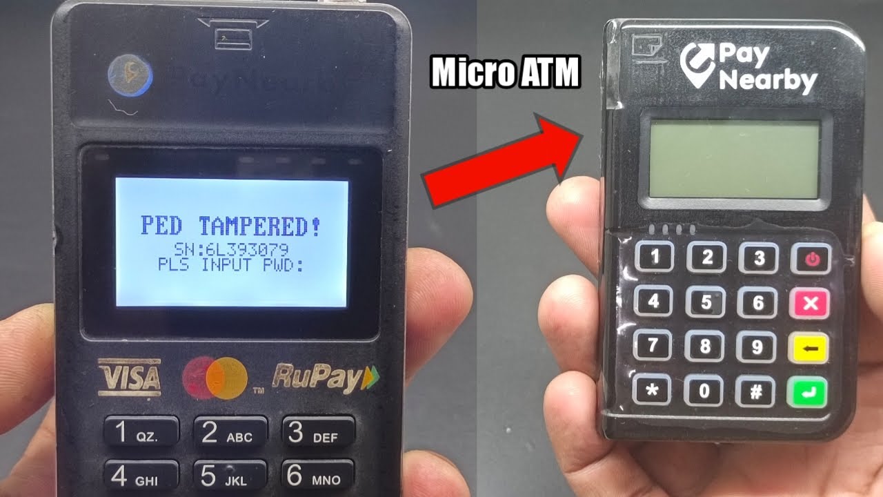 D180 Mirco Atm PED TAMPERED Pls Input PWD I 100 Solution !Paynearby matm not working I matm 