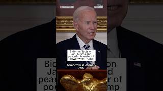 President Biden reflects on Jan. 6 riots and the peaceful transfer of power with Trump.