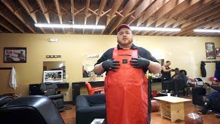 The Knife and Flag Barber Apron
