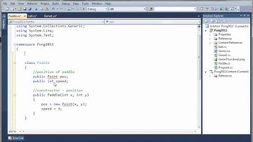 Pong2011: Starting, Classes, and adding code