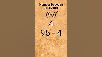 how to find square between 90 to 100 #short #maths #mathstricks