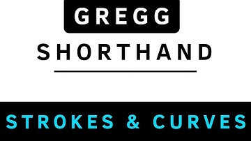 Learn Gregg Shorthand (PART 1) Strokes & Curves