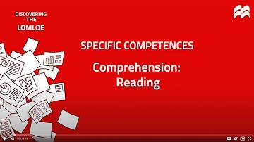 Discovering the LOMLOE: Specific Competences (Comprehension) - Reading