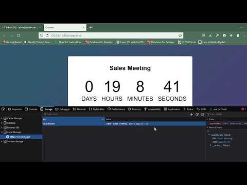 9. Serving Coundown from local Storage | JavaScript Countdown Project Tutorial