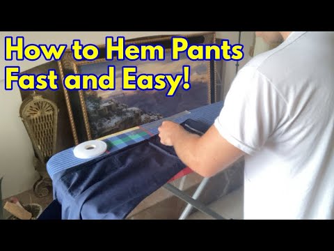 NO-SEW Hemming Tape - How to use it to hem pants? Easy sewing trick to use  hemming tape on trousers 