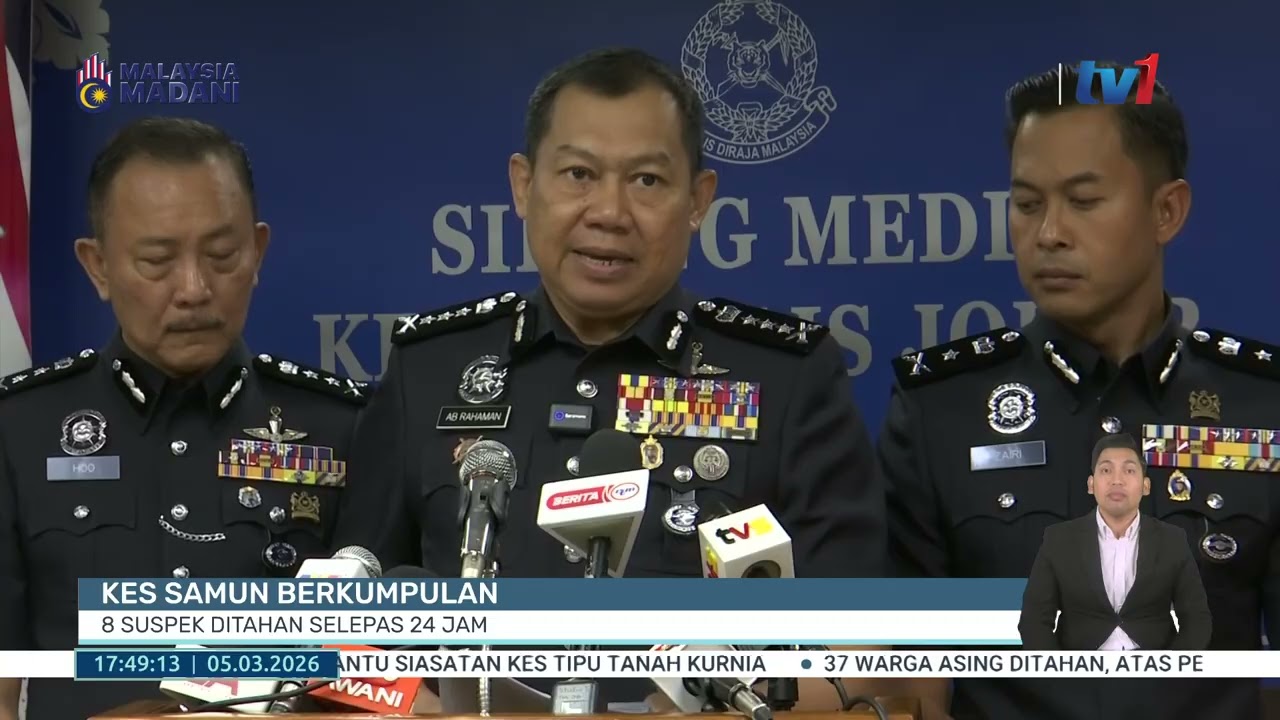 5 MAC 2026 - BERITA WILAYAH - KES SAMUN BERKUMPULAN, 8 SUSPEK DITAHAN SELEPAS 24 JAM