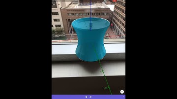 Hyperboloid of 1 Sheet Modeling Demo in GeoGebra 3D with Augmented Reality