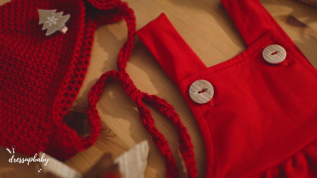 Red Dungaree Dress - Dressupbaby.co.uk