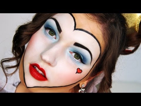 Queen of Hearts Makeup Tutorial【Tim Burton's Alice in Wonderland