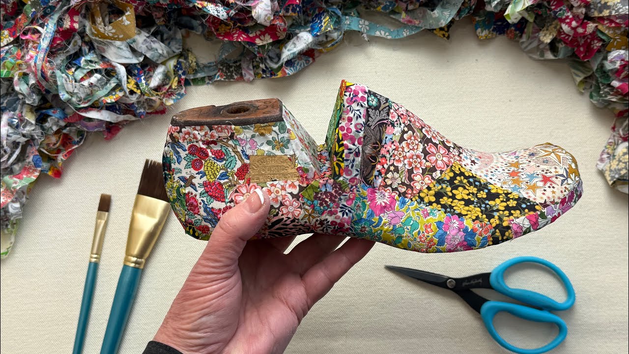 Creative Journal | Liberty of London Tana Lawn Scraps | Decoupage | Gorgeous Antique Textile Art