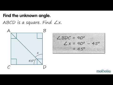 Finding Unknown Angles in a Square