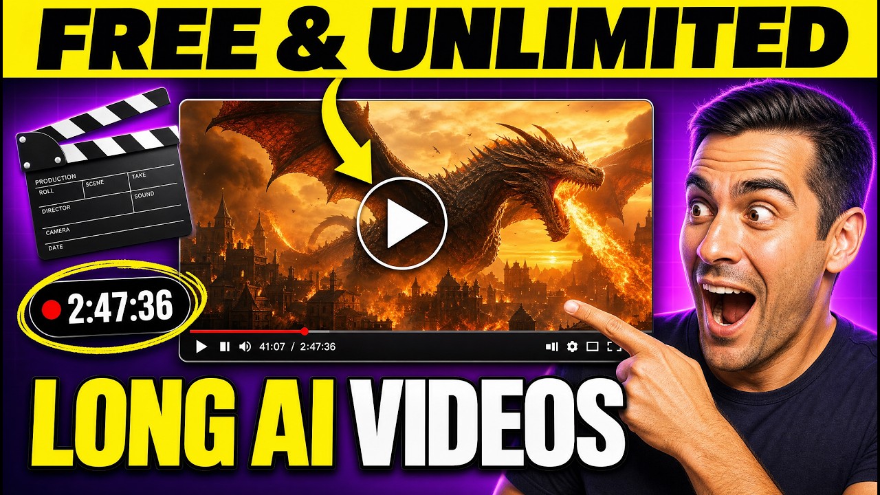 Malva AI thumbnail about making long AI videos free and unlimited