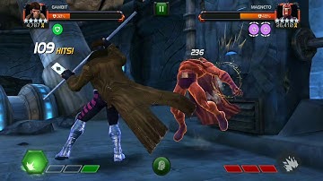 Gambit Stun Locks Magneto in MCOC Ultron