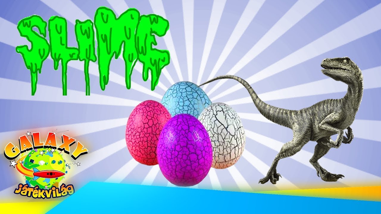 Slime Labda Slime-os Dínó Tojásokat Bontottunk - Világítós Ragacs Labda - YouTube