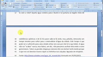 Como ver quantas linhas tem no WordPad?