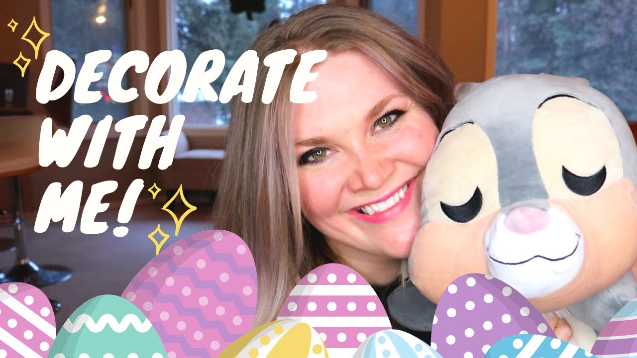 Decorate with Me!🐣🌷🐇Easter Tiered Tray & Mantle with Disney Details!