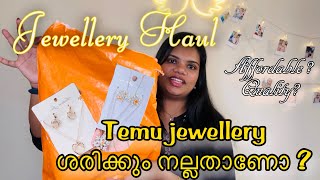 Temu Jewelleries ശരിക്കും നല്ലതാണോ?|Temu Jewellery haul & Review|cheap price impacts quality?