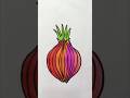 Onion 🧅 Colour Drawing #shorts #trendingshorts #onion #viralshort
